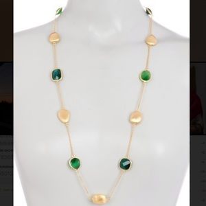 Rivka Friedman Green Cat's Eye Station Necklace